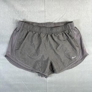 Nike Tempo Running Shorts Womens Large Gray Lined 2.5" Inseam DB4487
